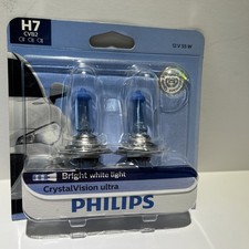 Philips H7 Cvb2 Upgrade Ultra Crystal Vision Xenon White Light Bulb 55wnew