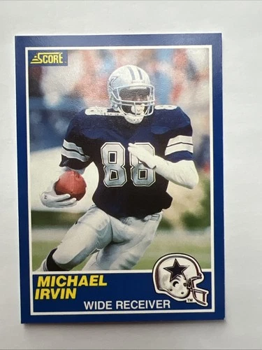 1989 Score Football Michael Irvin Two (2) Rookie Cards - Card No. 18