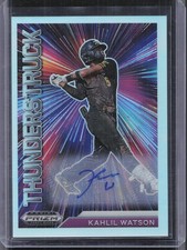 2021 Panini Prizm Draft Picks Kahlil Watson Thunderstruck Silver Auto