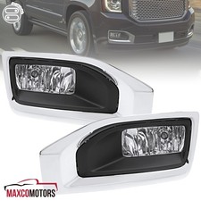Fog Lights Fits 2015-2018 Gmc Yukon Xl Clear Driving Bumper Lampsbezelswiring Fog Lights Fits 2015-2018 Gmc Yukon Xl Clear Driving Bumper Lampsbezelswiring