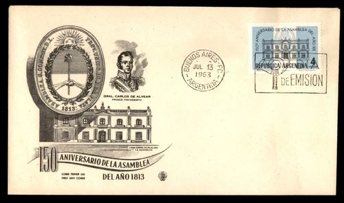 Mayfairstamps Argentina FDC 1963 150 Yrs The Assembly Gen Carlos Alvear First Da