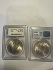 1922-1923 Peace Dollars PCGS MS64 Silver $1 Certified, Lot of 2