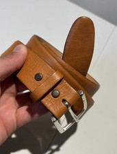 Crescent TETONKA American Bison Belt Made In USA Sz 37 Preowned