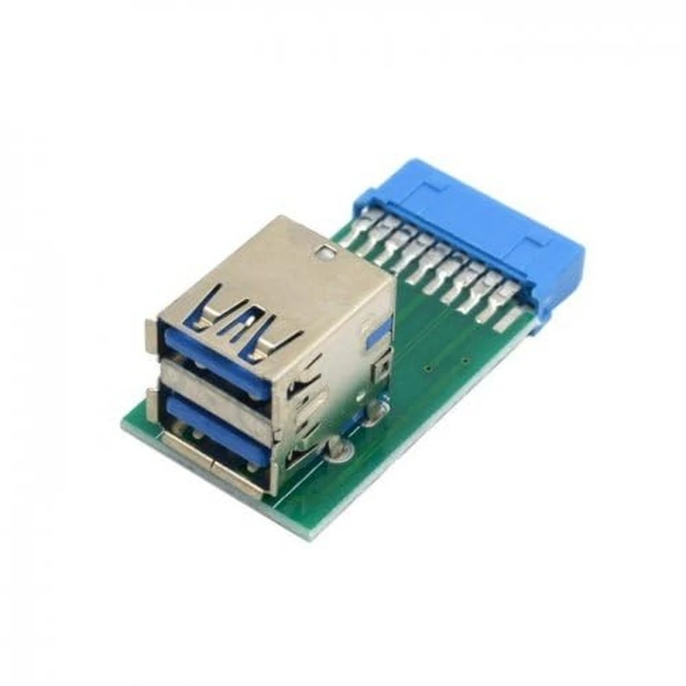 JSER Vertical Dual USB 3.0 A Type Female to Motherboard 19Pin 20Pin Box Heade... - Image 2 of 4