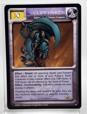 Magi Nation Duel Cliff Hyren Kybar's Teeth Dream Creature LP 1st Edition