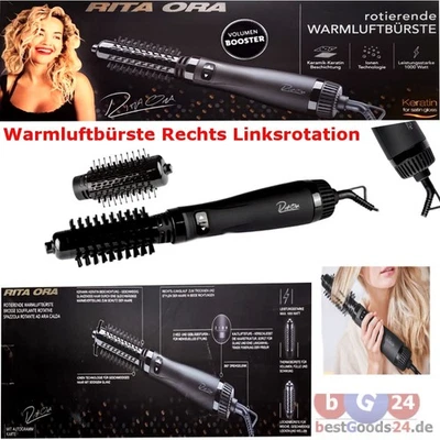 RITA ORA Rotierende Warmluftbürste 2-in-1 Styling Tool Volumen Booster Lockenstyler Ionen