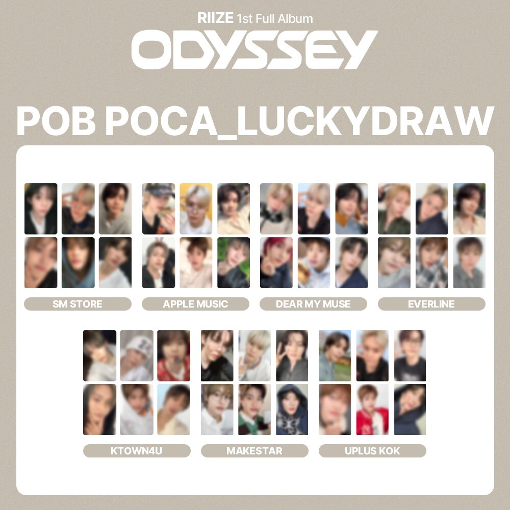 SET] RIIZE 1st Full Album [ ODYSSEY ] LUCKY DRAW PHOTOCARD | eBay