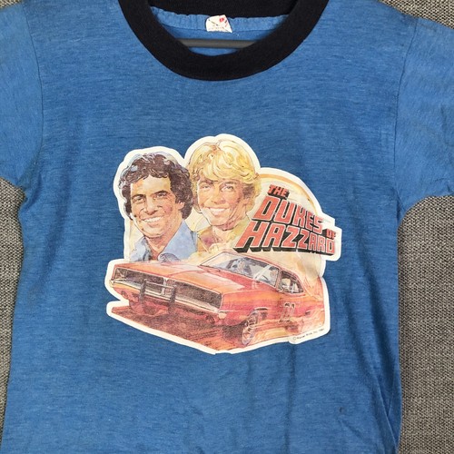 Vintage Dukes of Hazzard T Shirt Boys M 6 8 Blue USA Made Underoos 80s - Picture 3 of 18