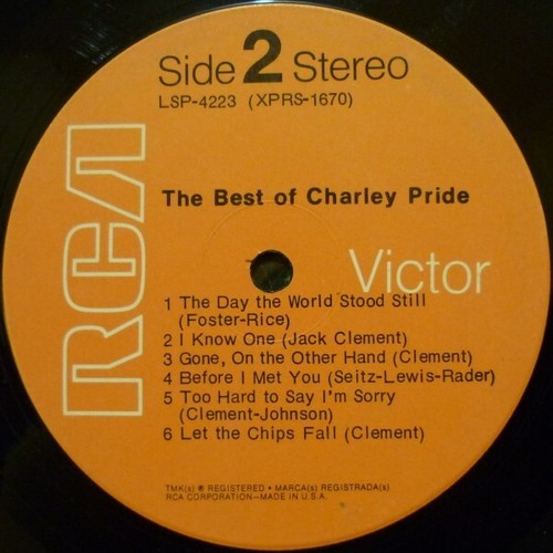 Charley Pride-The Best Of Charley Pride/LSP4223/Vinyl,LP,Compilation,Reissue/VG+ - Picture 4 of 4