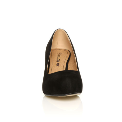 WOMENS LADIES LOW MID KITTEN HEEL PUMPS POINTED TOE COURT WORK OFFICE SHOES SIZE - Picture 68 of 84