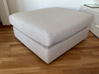 Sofahocker NEU Revello 95x95 cm, 42 cm hoch, naturell, beige, Sofa, Baenks