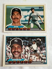 (2) 1989 TOPPS BIG-KEN PHELPS # 293 & CHARLES HUDSON # 88 BASEBALL CARDS