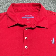 Johnnie O Polo Shirt Mens Medium Red Prep Formance Medalist Golf Club Florida