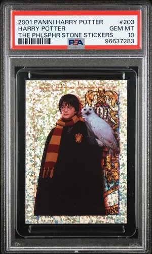 PSA 10 Harry Potter #203 Panini Harry Potter Philosopher's Stone 2001 ๐ Pop 45