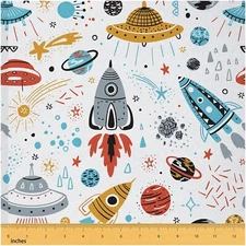 Cosmic Adventure Fabric - Explore the Universe with Kids Bo