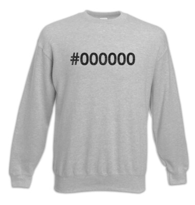 Hex Black Sweatshirt Pullover CSS Html Informatiker Web Designer Fun Design Nerd