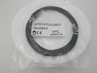 CAT5E Patch Cord 8' 24AWG 4PR 350MHz High Performance UTP Patch Cable 709-0065-8