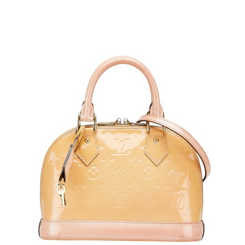 LOUIS VUITTON Monogram Vernis Alma BB Handbag Shoulder Bag 2WAY M91585 【Us...