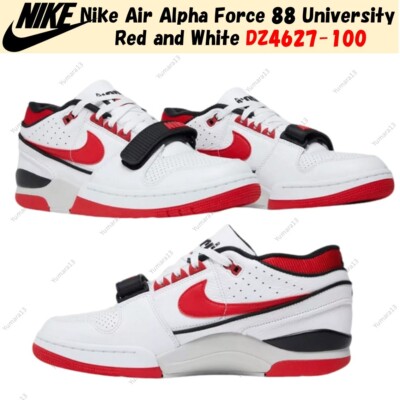 Nike Air Alpha Force 88 University Red and White DZ4627-100 Men's Size