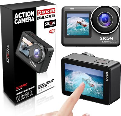 Action Cam 4K60FPS WiFi 170° FOV Sportkamera 6-aixs Stabilisierung SJCAM SJ10PRO