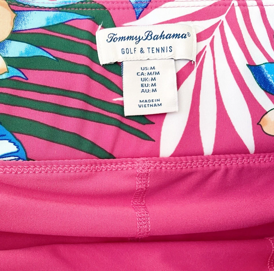 Saia plissada Tommy Bahama tênis de golfe pickleball estampa tropical tamanho M - Imagem 2 de 4