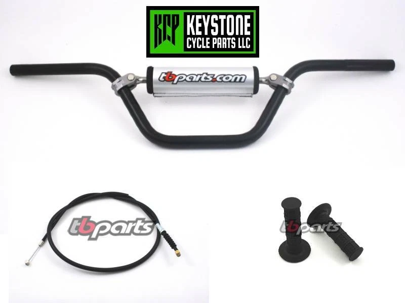 Honda CRF110 CRF 110 Pitbike Black MX TB Parts Handlebars, Brake Cable & Grips!