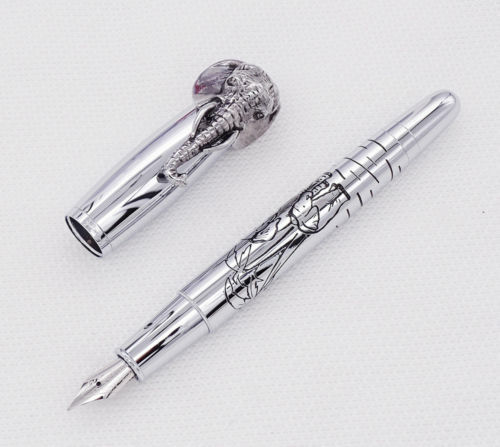 Fuliwen Rollerball Pen Testa Di Elefante Sul Cappuccio, Delicata