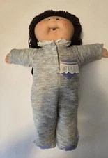 Vintage 1985 Cabbage Patch Kids Doll Long Brown Hair Brown Eyes