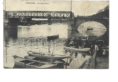 CPA 95 - PONTOISE : ILE DE PONTOISE (VAL-D'OISE) ÉCRITE