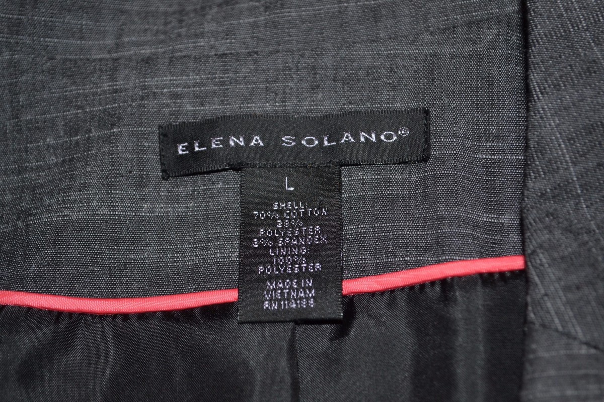 F4- Elena Solano 3/4 Length Sleeve Jacket Size L | eBay