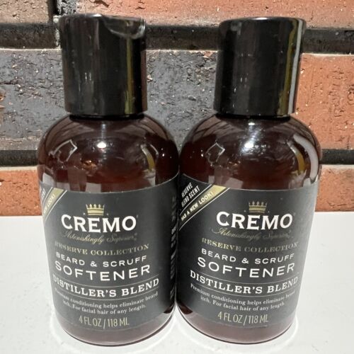 Cremo Beard & Scruff Softener Distiller's Blend Reserve Collection 4 oz Lot of 2