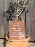 Edelrost Spruchschild Bierkrug Wandtafel Metallschild Gartenschild Gartendeko
