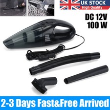 100W 12 V Powerful Car Vacuum Cleaner Wet Dry Suction Handheld Cleaning Black UK