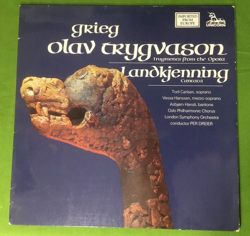 Unicorn RHS 364 Edvard Grieg Trygvason Scener Op. 50 Landkjenning CLASSICAL LP - Picture 1 of 2