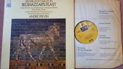 EMI SAN-324 WALTON Belshazzar's Feast Previn  TAS LIST NM