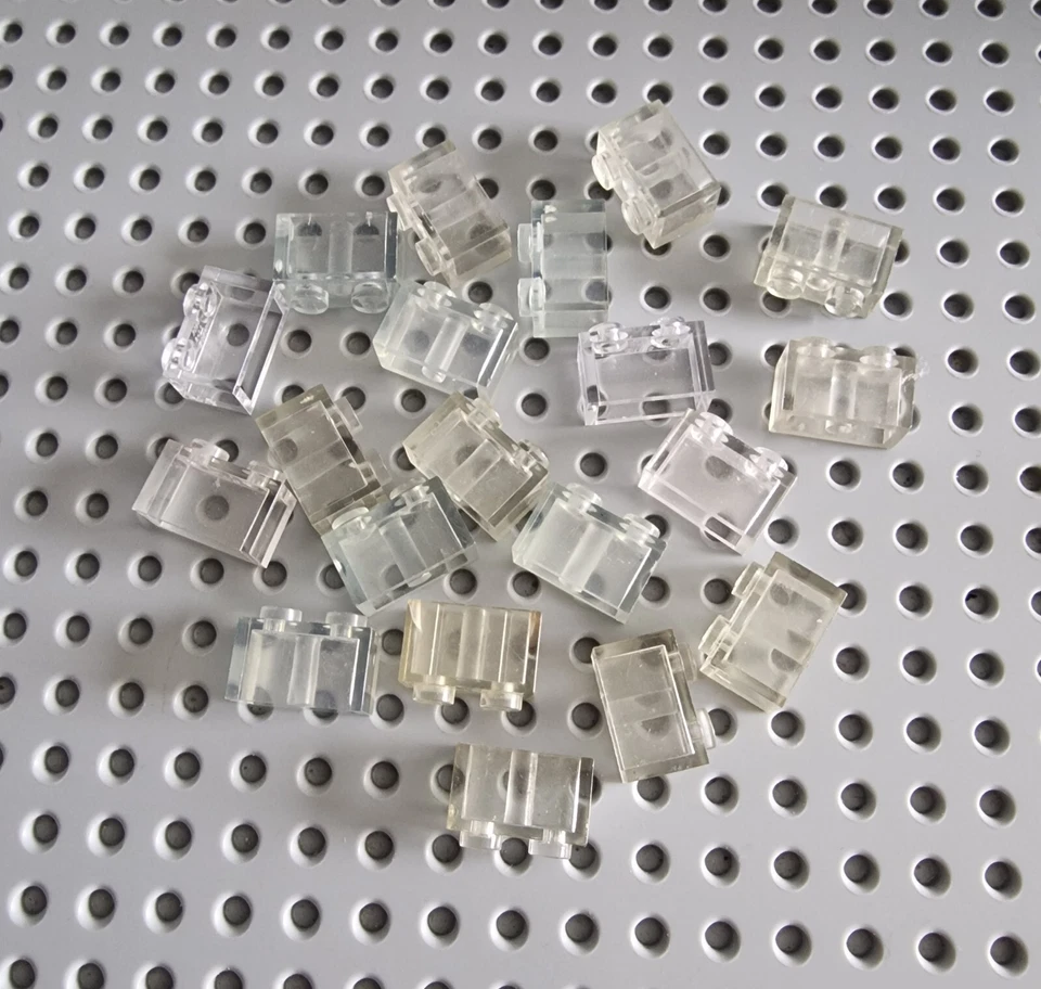 LEGO Basic Baustein Grundstein 1x2 Transparent Klar 20 Stück 3065 3004 A102 - Bild 1 von 1