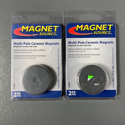 LOT OF 2 - Master Magnetics The Magnet Source Multi Pole Ceramic Magnets - 07041