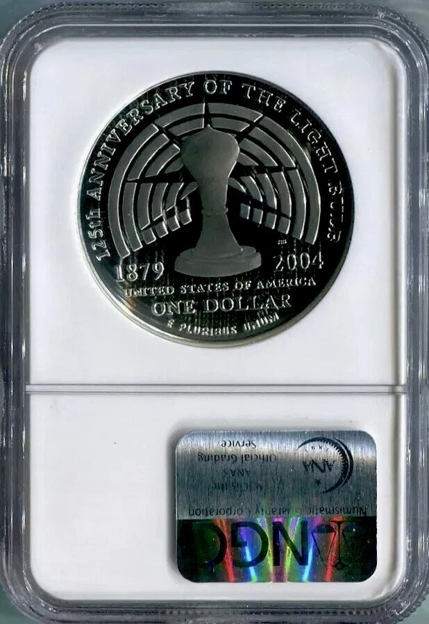 2004 THOMAS EDISON Silver Dollar NGC MS70💥 FLAWLESS QUALITY💥 - Image 2 of 4