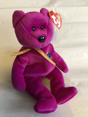 RARE TY Beanie Baby - 1st Release MILLENIUM the Bear with ALL Spelling Errors! 