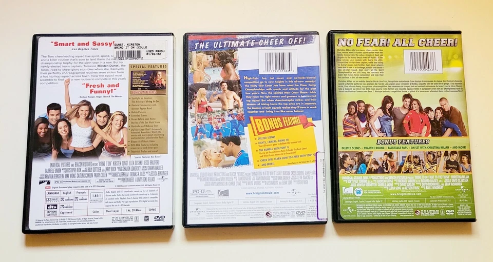 Bring it On, In it to Win, Fight to the Finish DVD Lot of 3 Movies Free Shipp. - Image 3 of 3