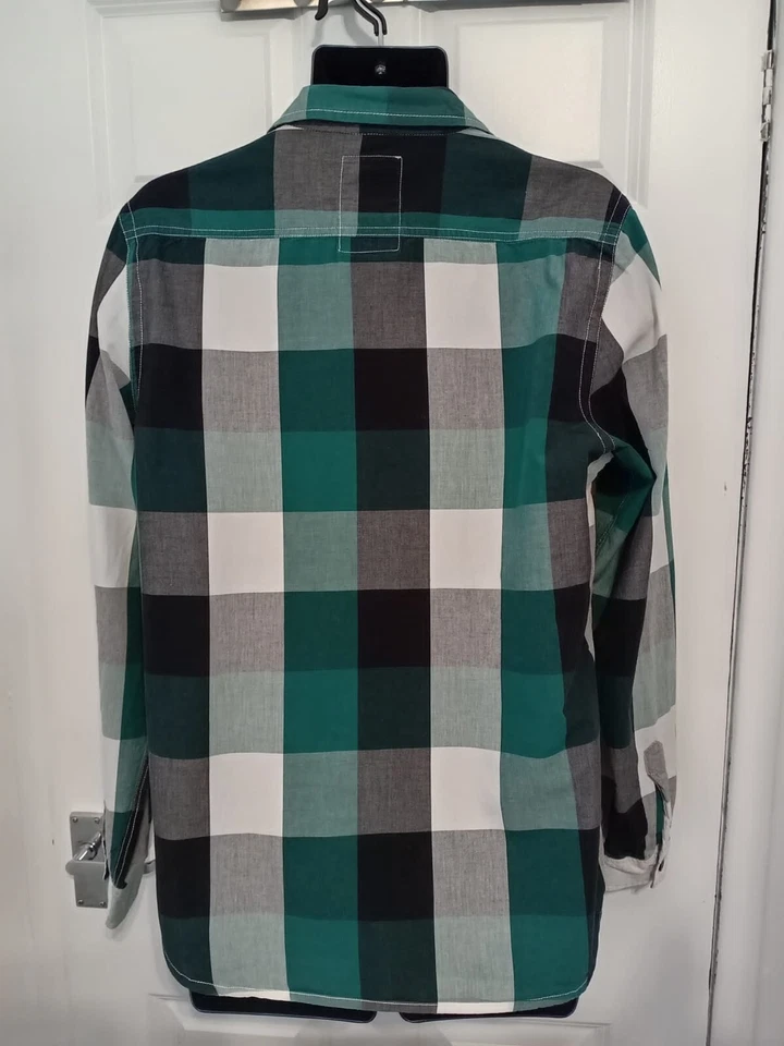 Mens Blue Inc Size L Large Green Mix Long Sleeve Smart Casual Work Shirt - Image 4 of 4