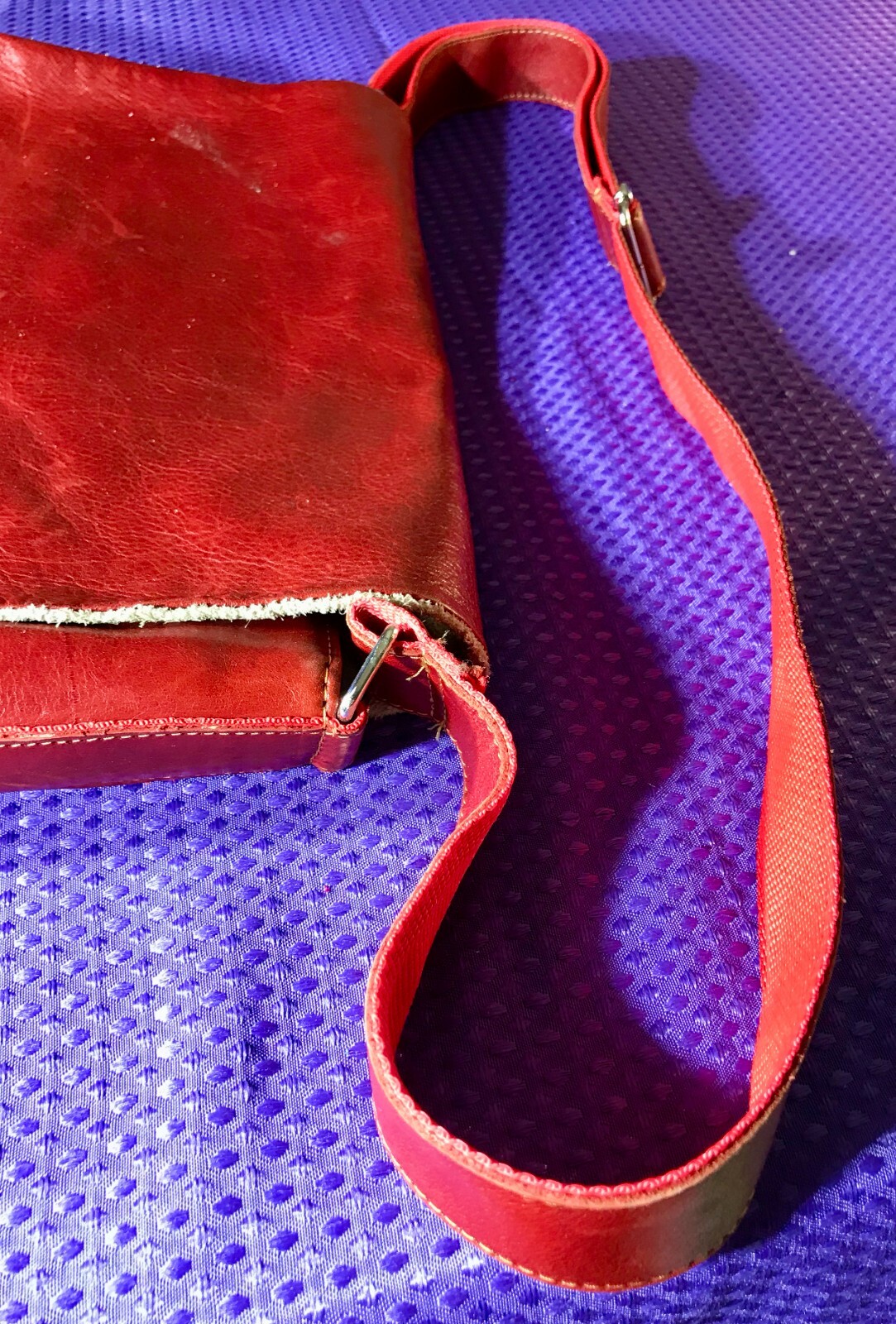 HZHZ All Leather Burnt Orange Laptop Computer Bag Gem