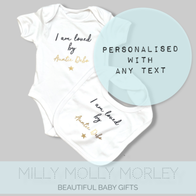 PERSONALISED baby babygro clothing, new babygrow, vest, bodysuit