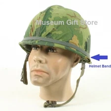 BAND HELMET M1 CAT EYE f CAMOUFLAGE VIETNAM WAR ARMY USMC MARINE CORPS MILITARY 