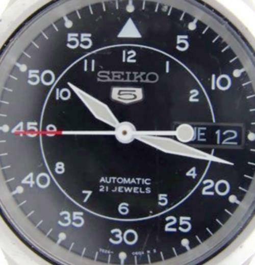 seiko 5 black face