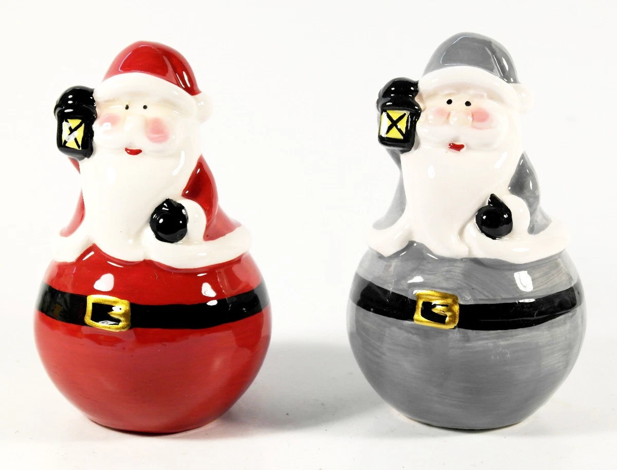 Figurine décorative père noël 8,3 x 16 x 8,5 cm céramique rouge blanc