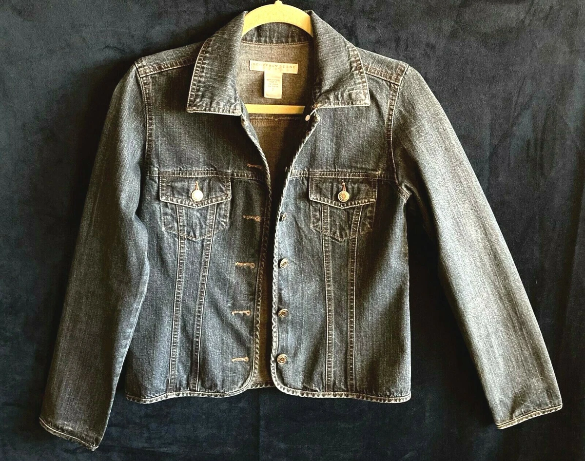 Geoffrey Beene Sport denim jeans jacket Size 2 Vintage