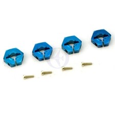 PD8141 Thunder Tiger Felgen-Mitnehmer 17mm 6-Kant, Alu CNC, 6mm innen, BLAU (4) 