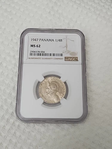 1947 Panama Vn Cvarto De Balboa, Republica De Panama, NGC MS62