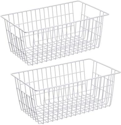 Large Freezer Baskets Metal Storage Organizer Bin Basket Wire Storage Basket For